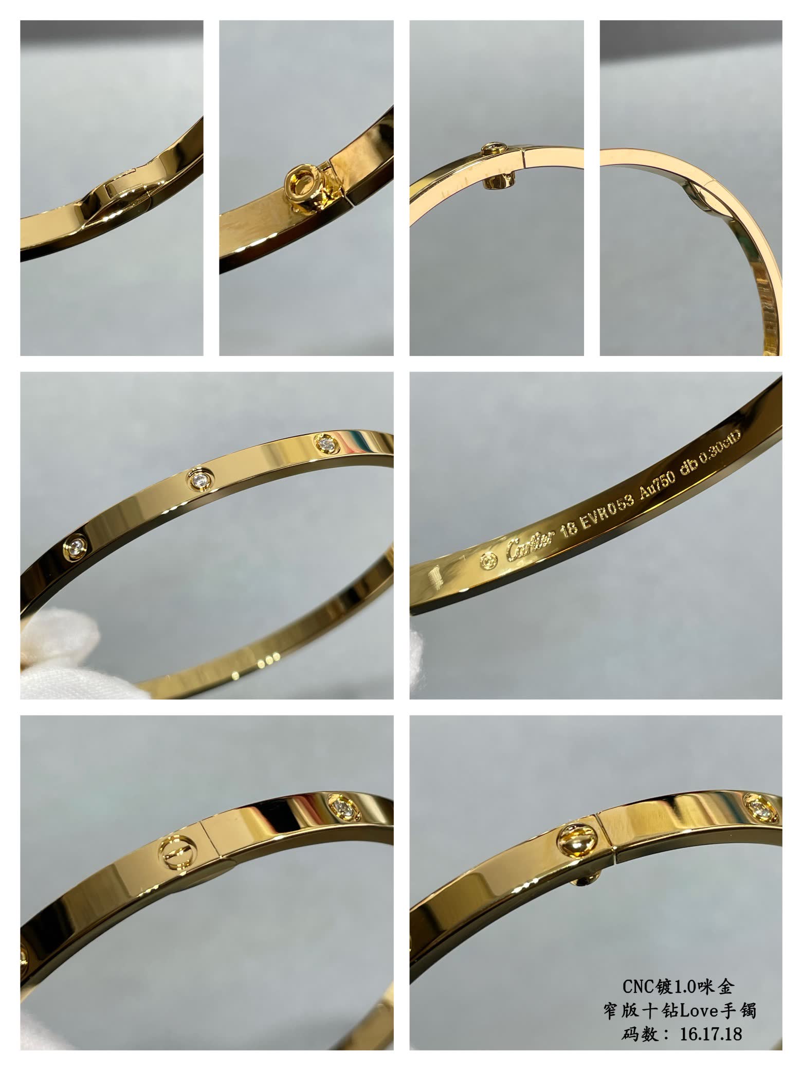 Louis Vuitton Gold Bracelet with Crystal Accents
