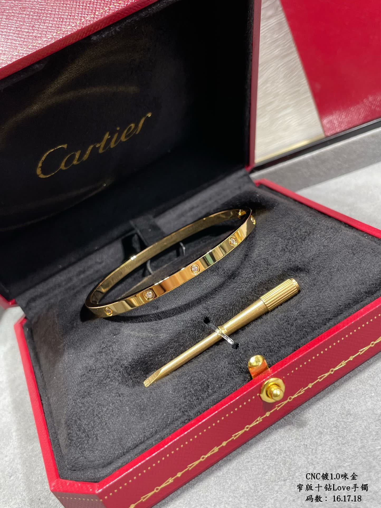 Louis Vuitton Gold Bracelet with Crystal Accents