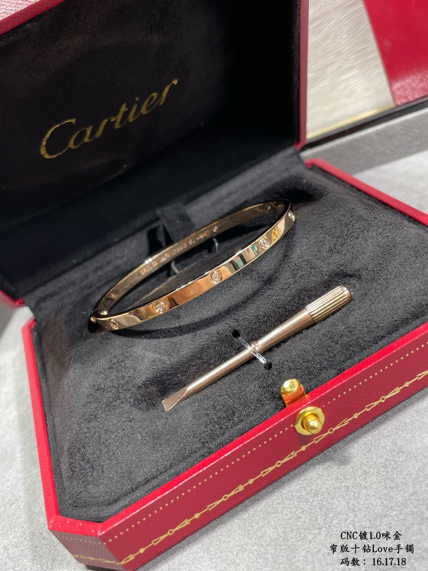 Louis Vuitton Gold Bracelet with Crystal Accents