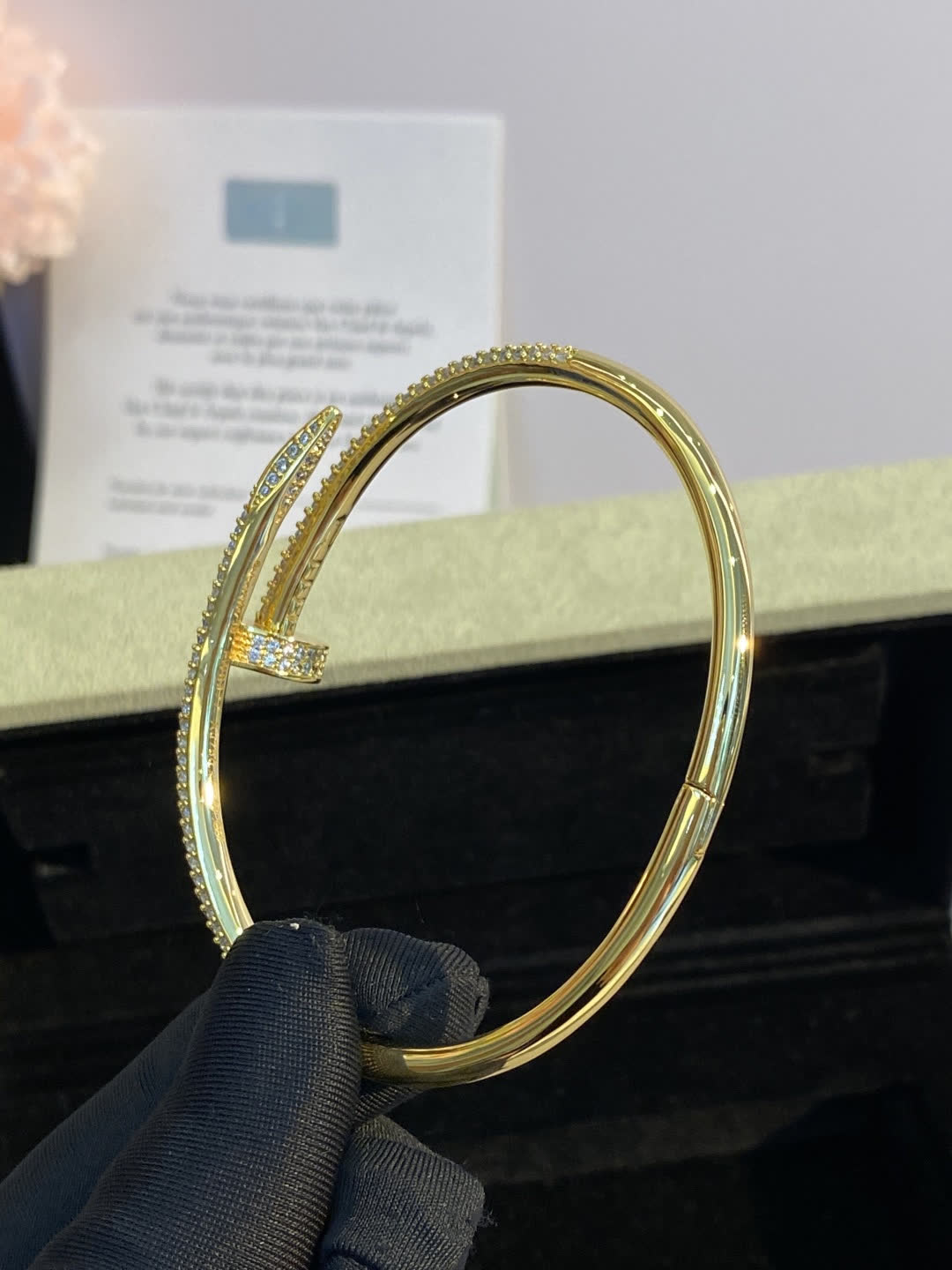 Cartier Luxury Gold and Silver Diamond Bangles