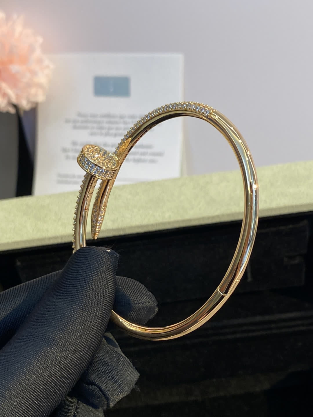 Cartier Luxury Gold and Silver Diamond Bangles