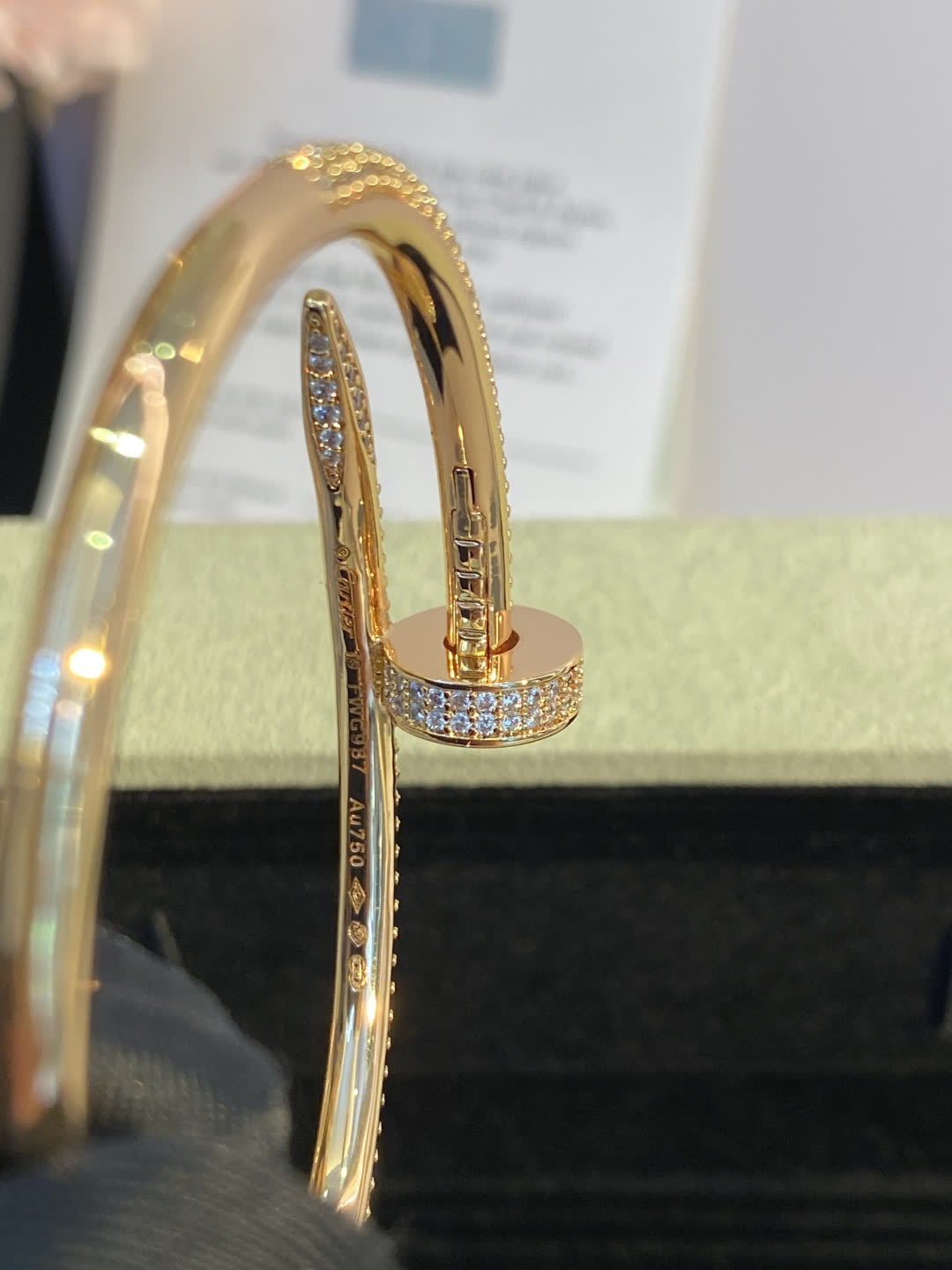 Cartier Luxury Gold and Silver Diamond Bangles