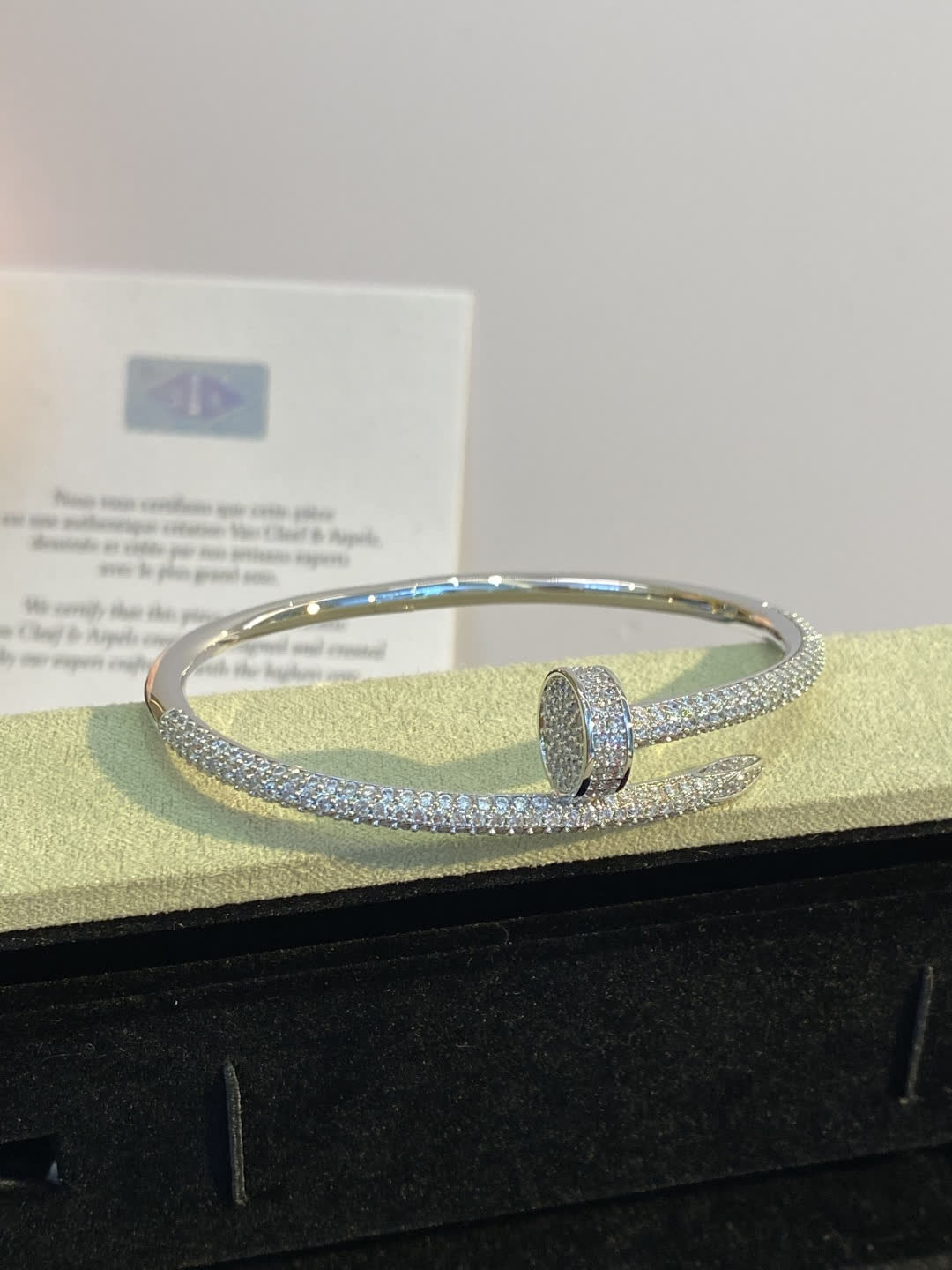 Cartier Luxury Gold and Silver Diamond Bangles