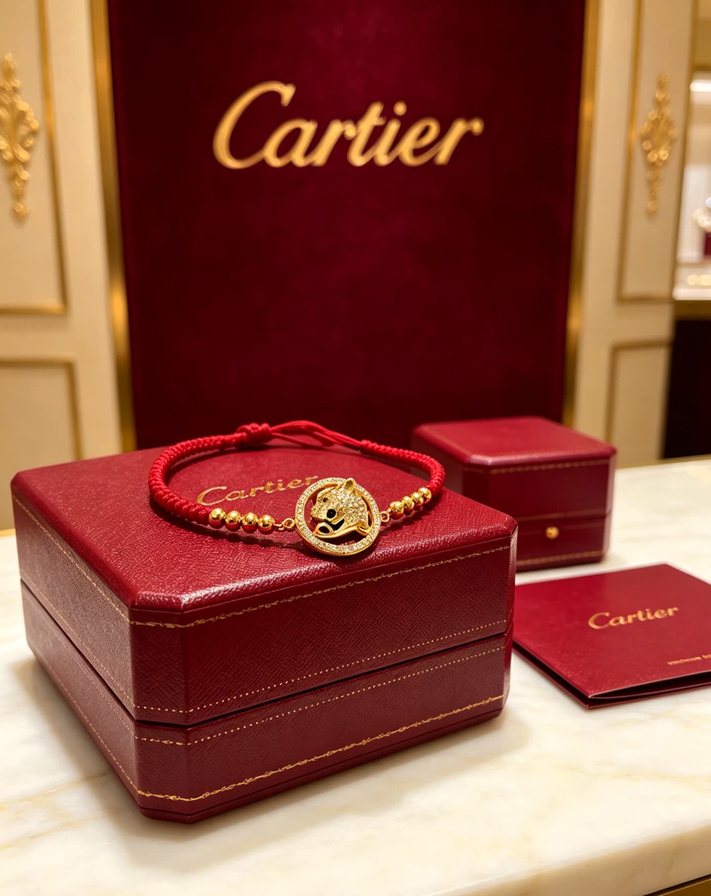 Cartier Panthere de Cartier Red String Bracelet