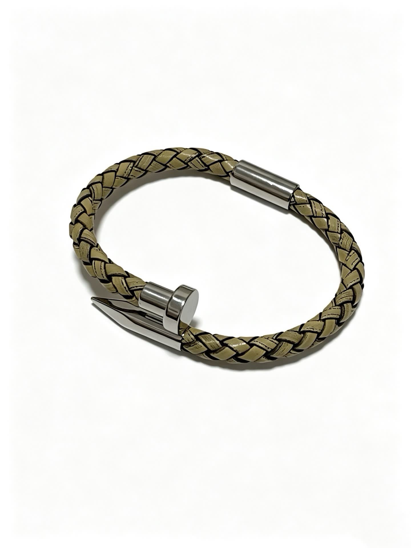 Cartier Trendy Braided Leather Bracelet with Metal Clasp Cartier Trendy Braided Leather Bracelet with Metal Clasp
