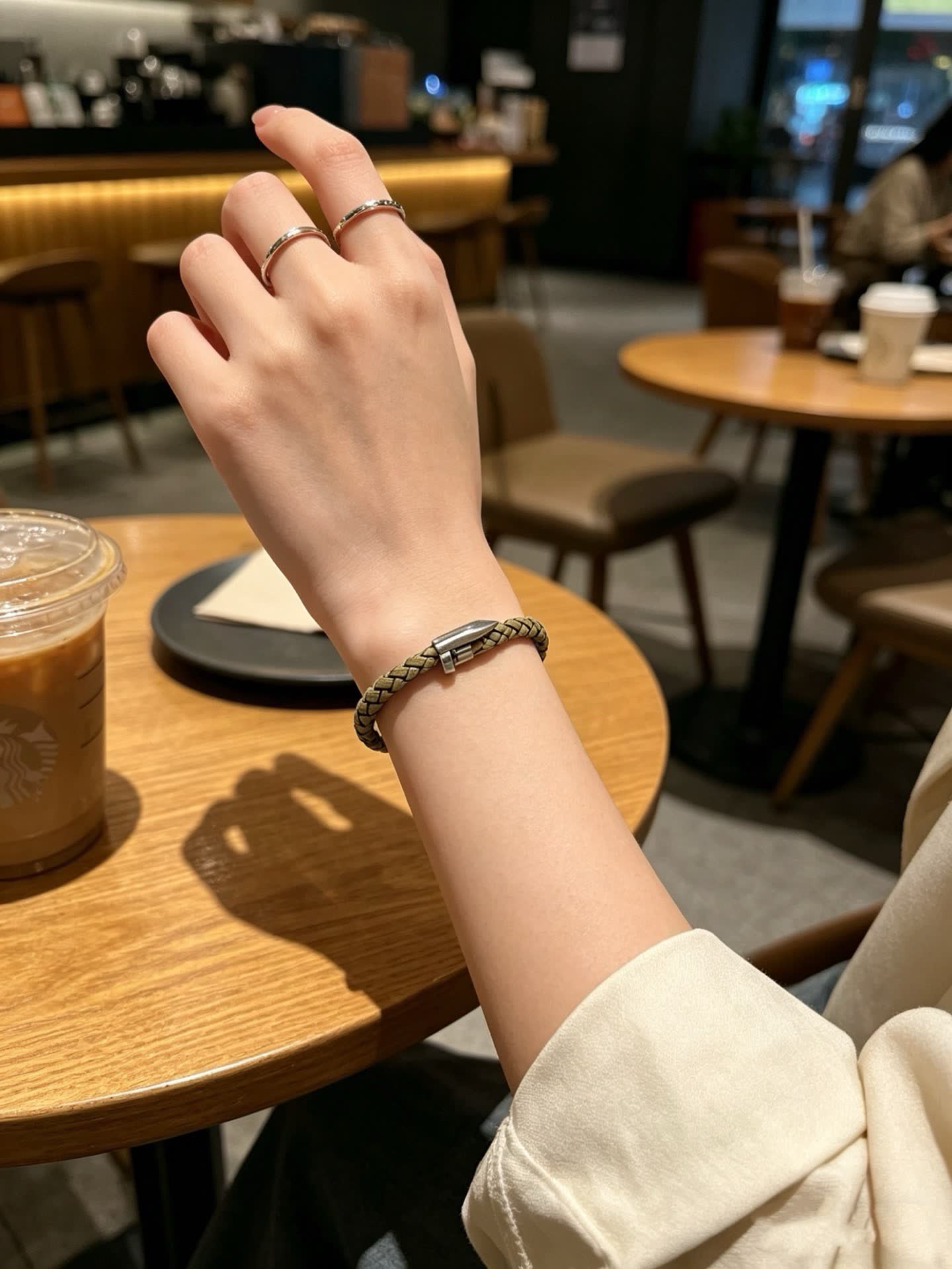 Cartier Trendy Braided Leather Bracelet with Metal Clasp