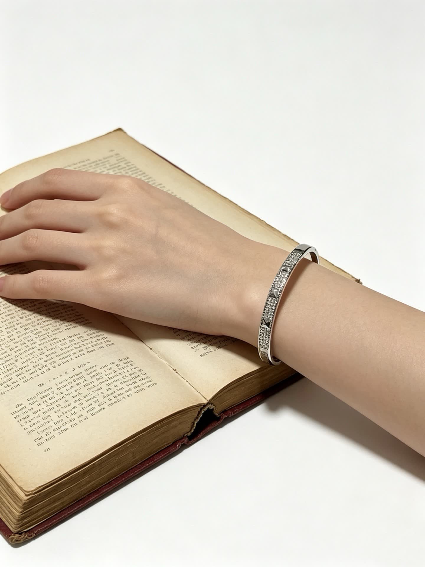 Cartier Studded Diamond Bangle Bracelet