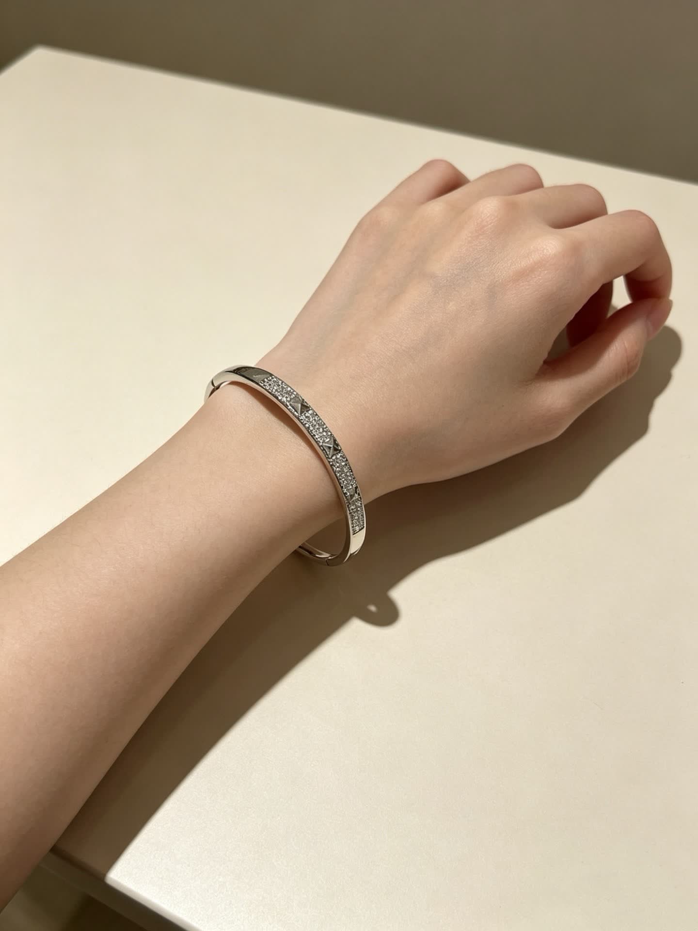 Cartier Studded Diamond Bangle Bracelet