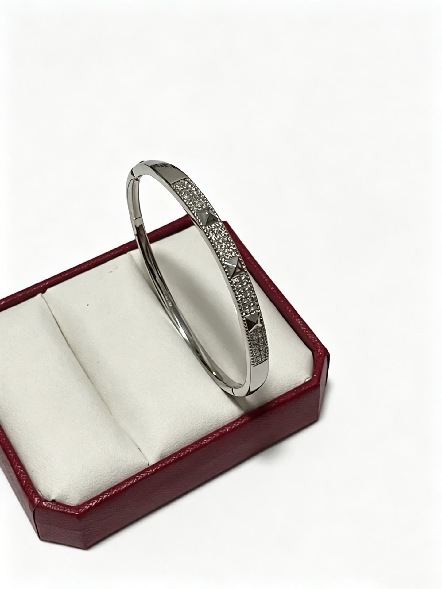 Cartier Studded Diamond Bangle Bracelet