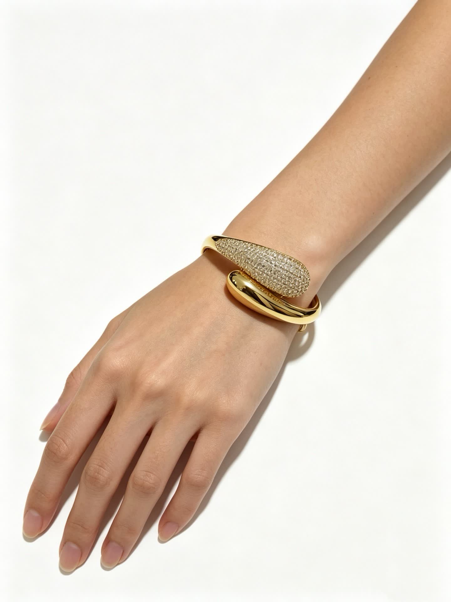 Cartier Gold and Diamond Bangle Bracelet