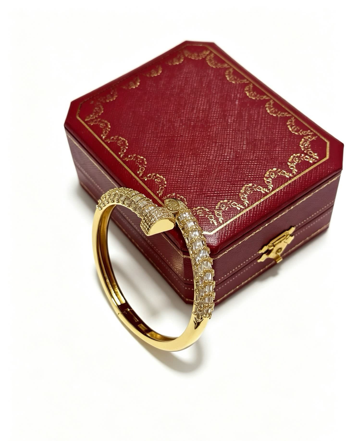 Cartier Elegant Gold and Diamond Bangle Bracelet Cartier Elegant Gold and Diamond Bangle Bracelet