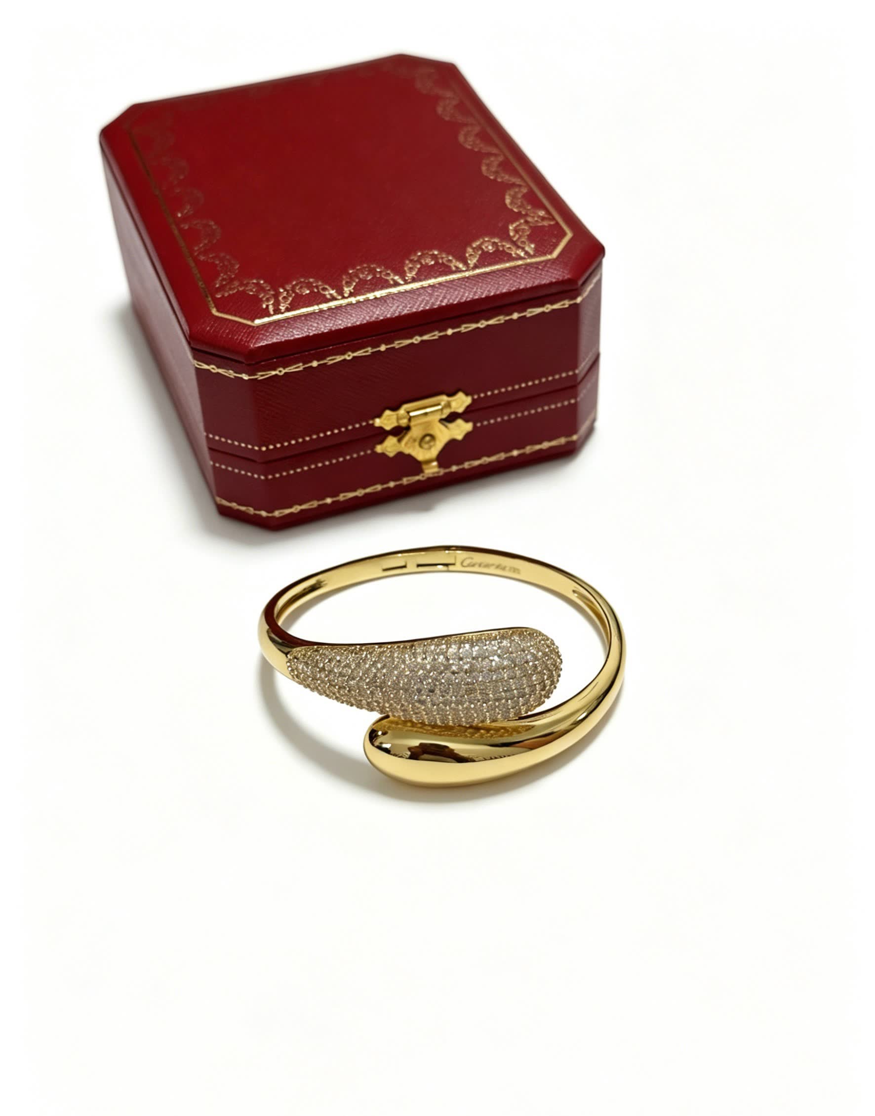 Cartier Gold and Diamond Bangle Bracelet