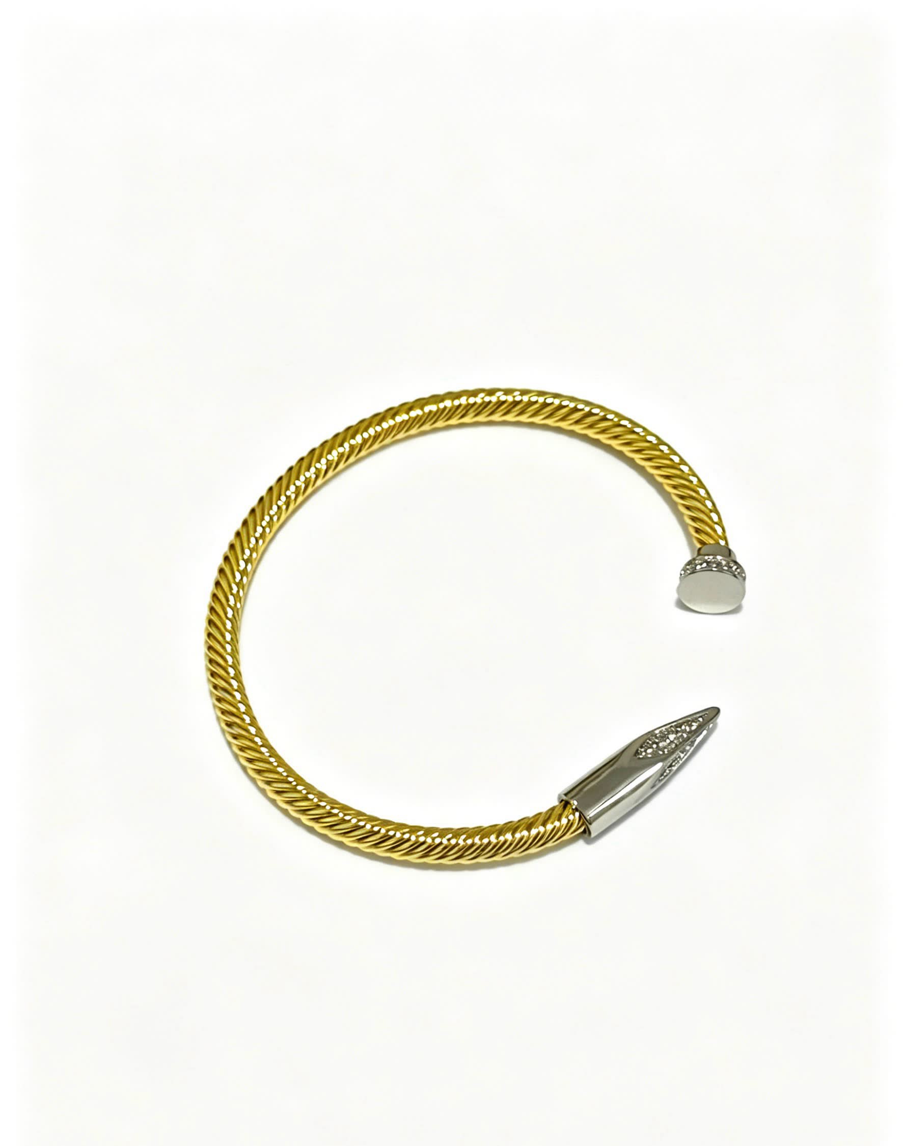 Cartier Gold-Tone Mesh Bracelet with Diamond Accents