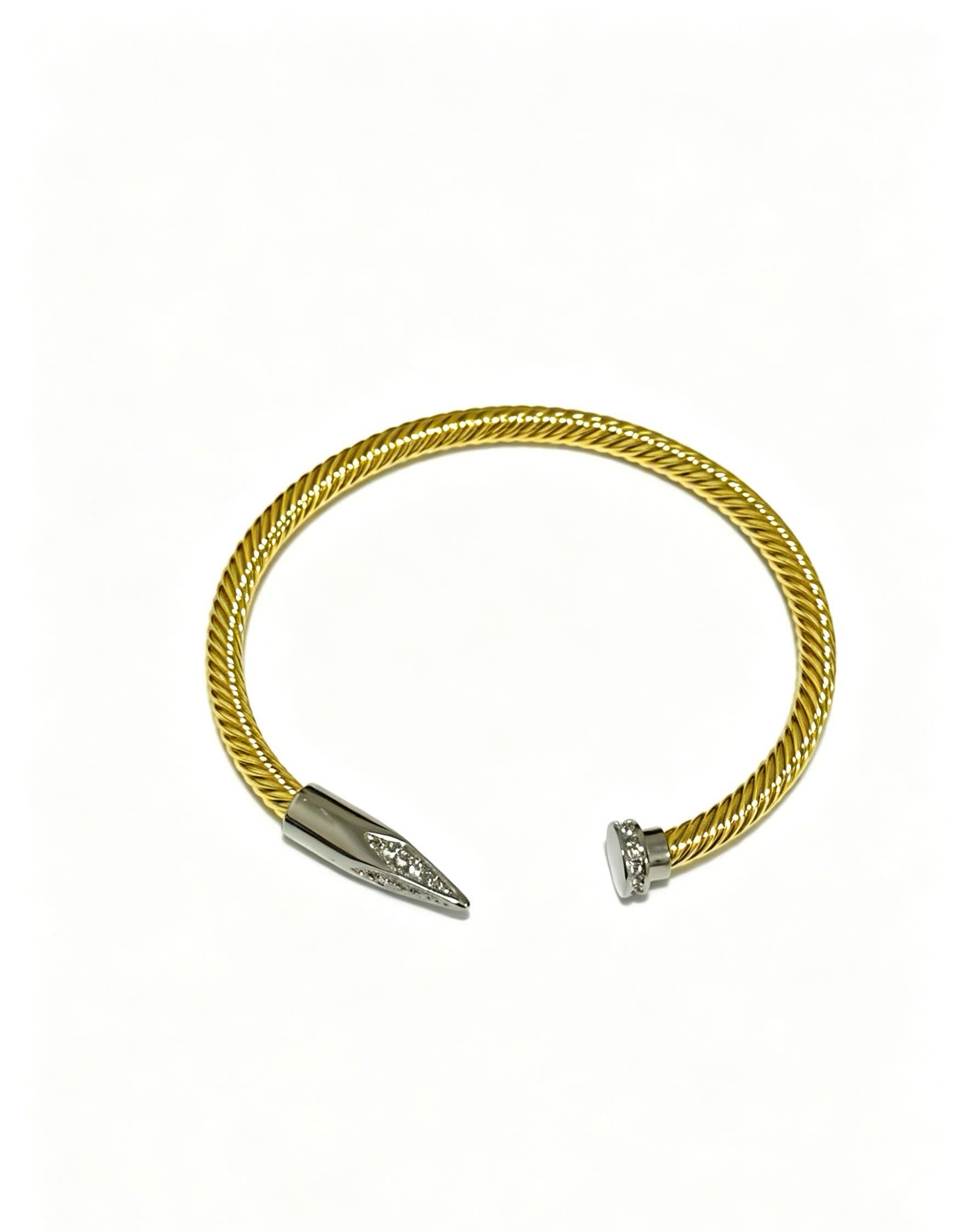 Cartier Gold-Tone Mesh Bracelet with Diamond Accents