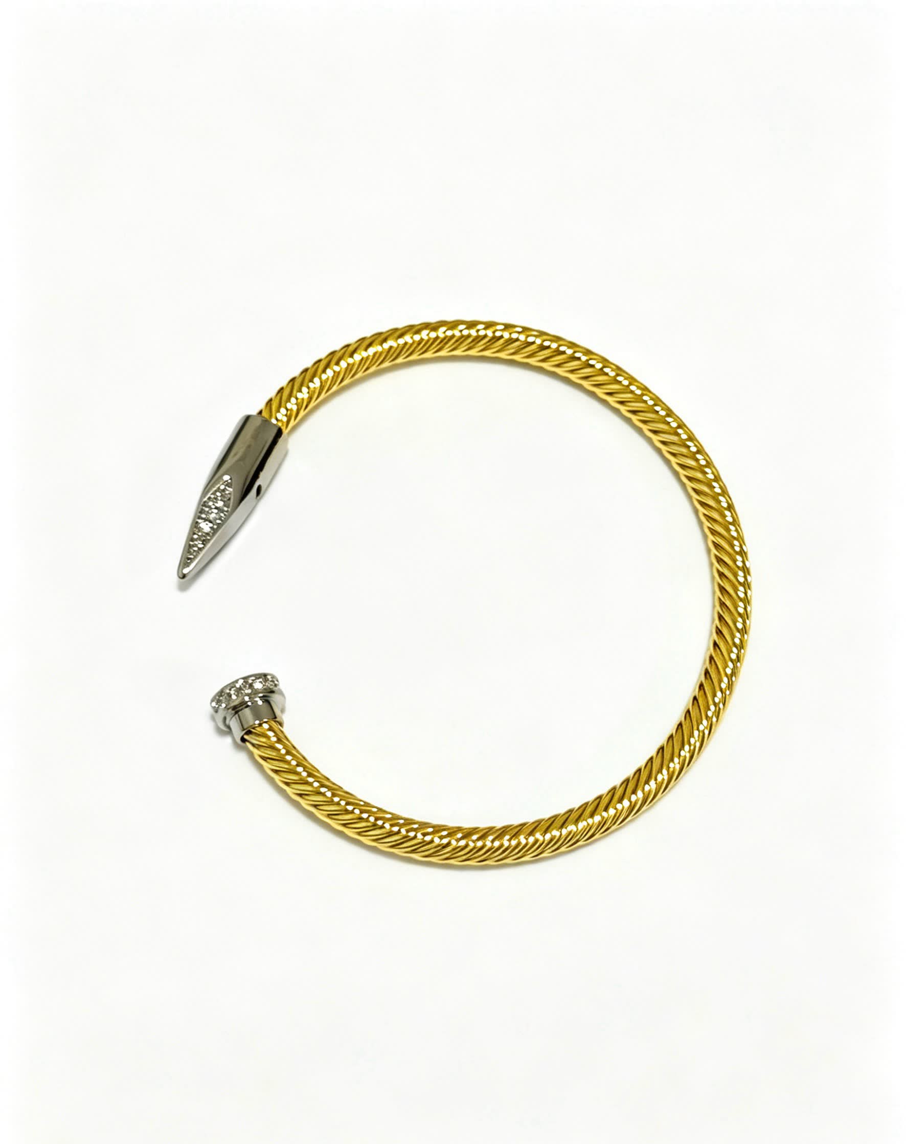 Cartier Gold-Tone Mesh Bracelet with Diamond Accents