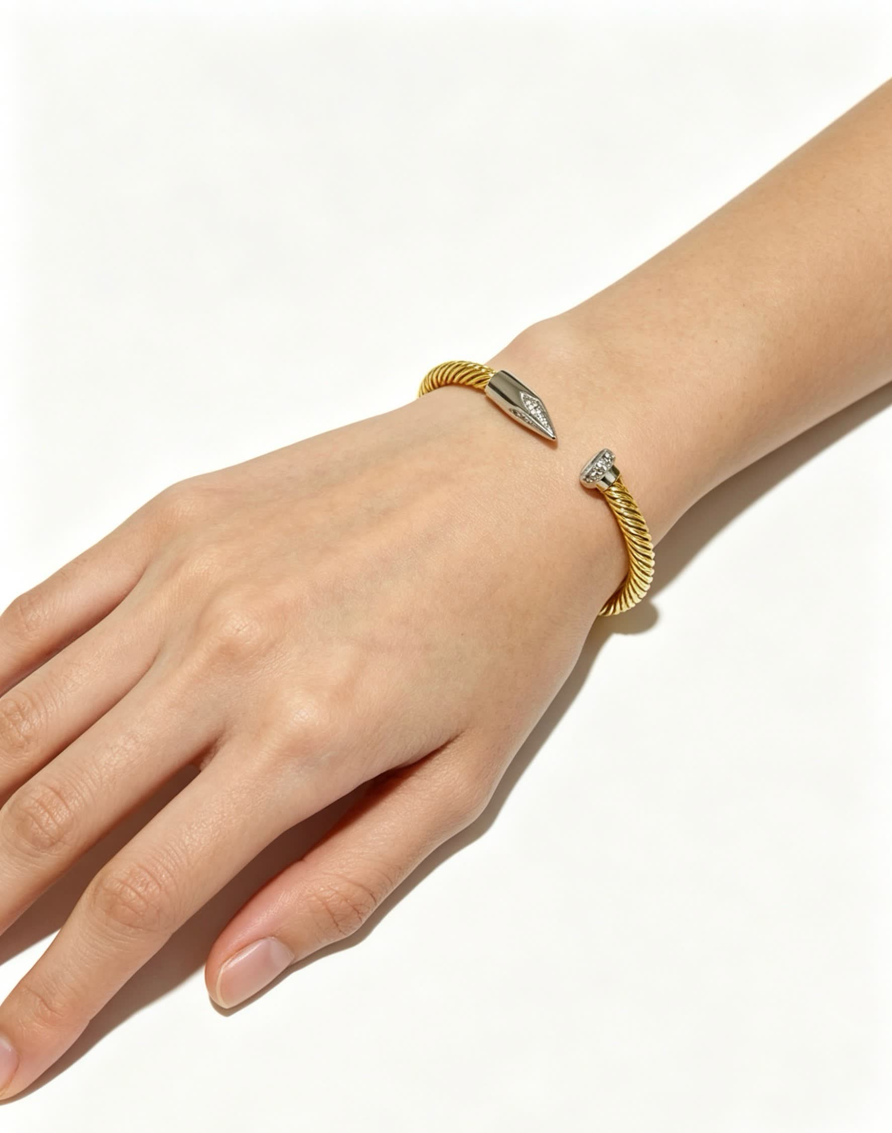 Cartier Gold-Tone Mesh Bracelet with Diamond Accents