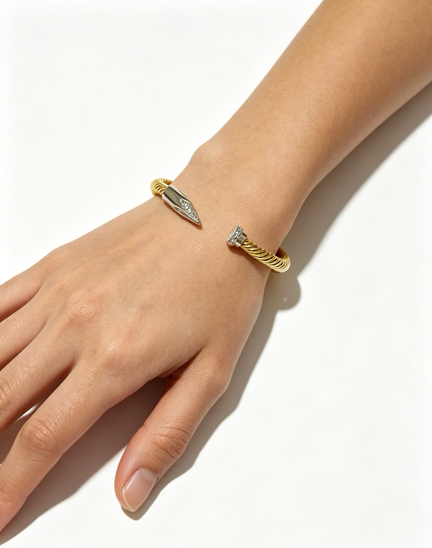 Cartier Gold-Tone Mesh Bracelet with Diamond Accents