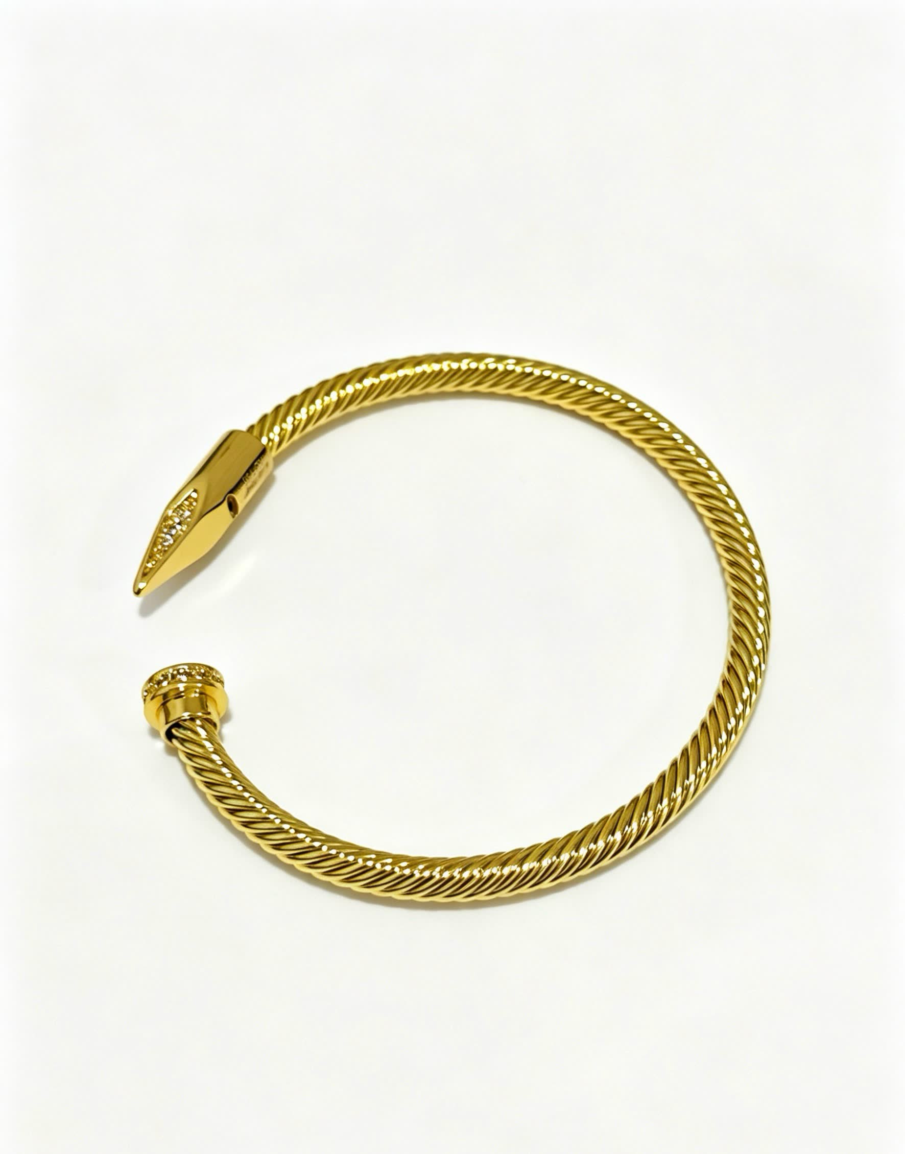 Cartier Gold-Tone Diamond Accent Cuff Bracelet