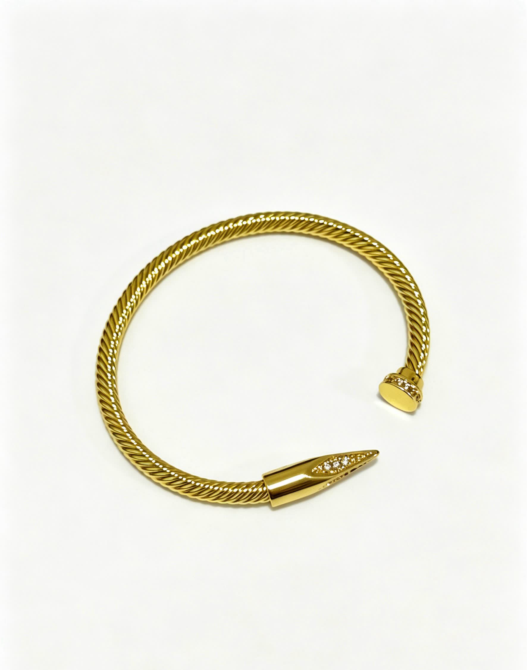Cartier Gold-Tone Diamond Accent Cuff Bracelet