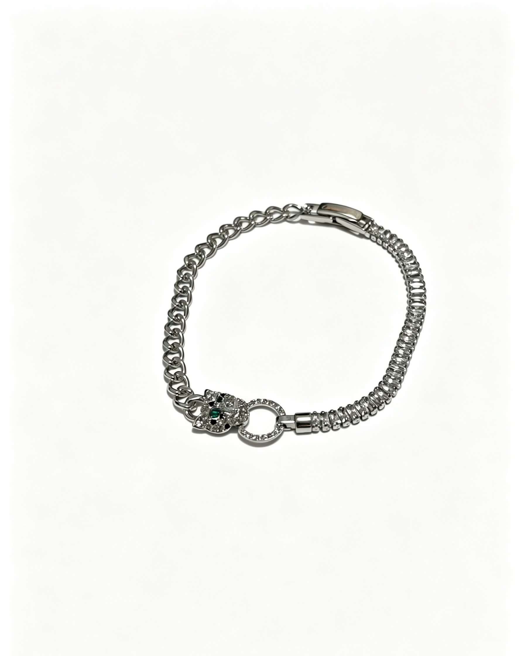 Cartier Silver Chain Bracelet with Leopard Clasp Cartier Silver Chain Bracelet with Leopard Clasp