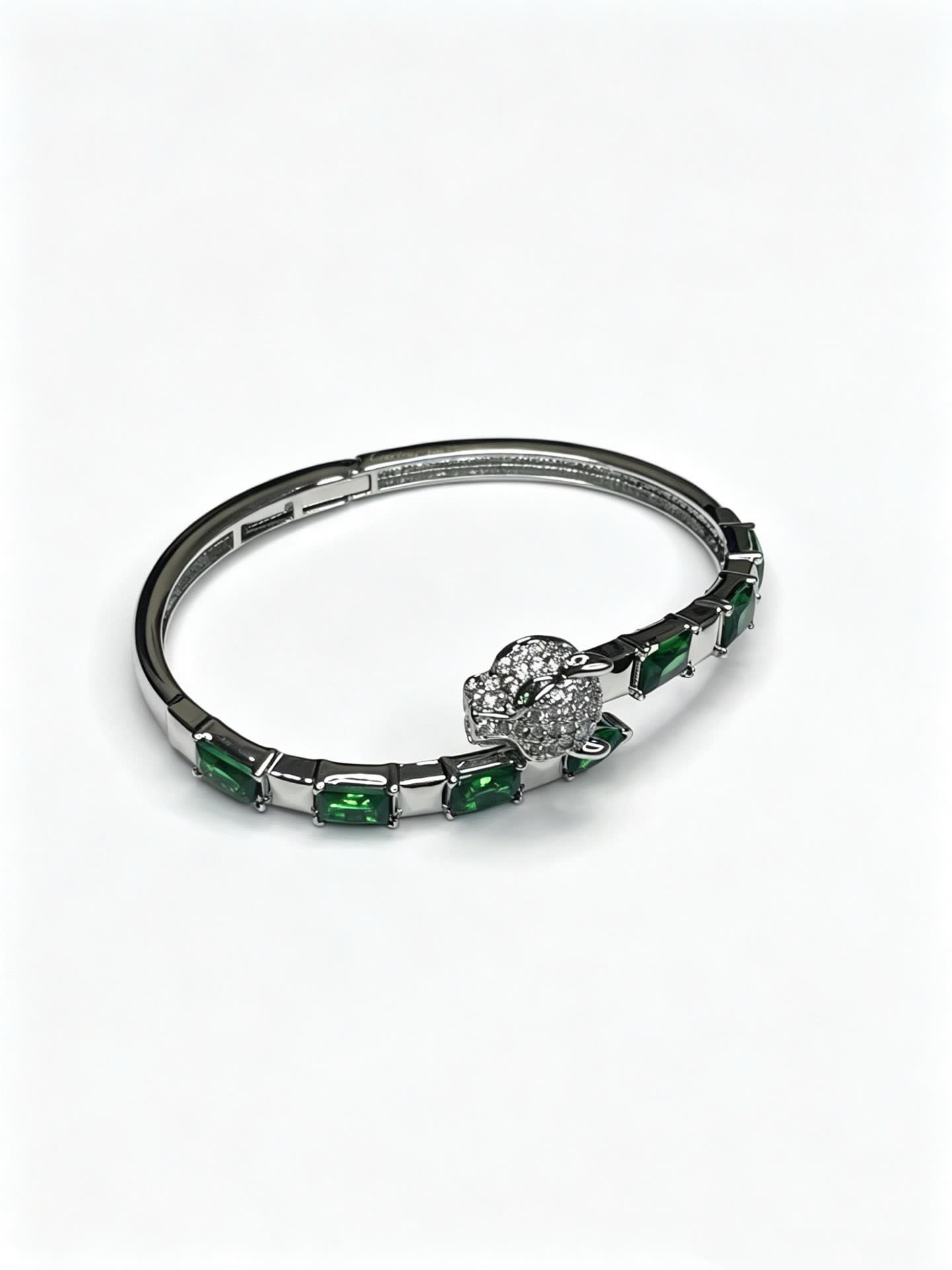Cartier Emerald and Diamond Bangle Bracelet Cartier Emerald and Diamond Bangle Bracelet