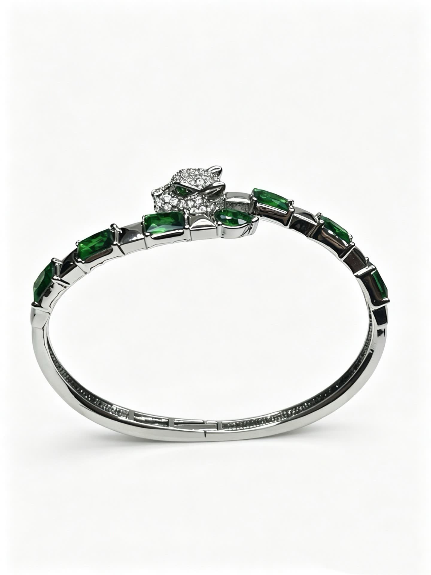 Cartier Emerald and Diamond Bangle Bracelet