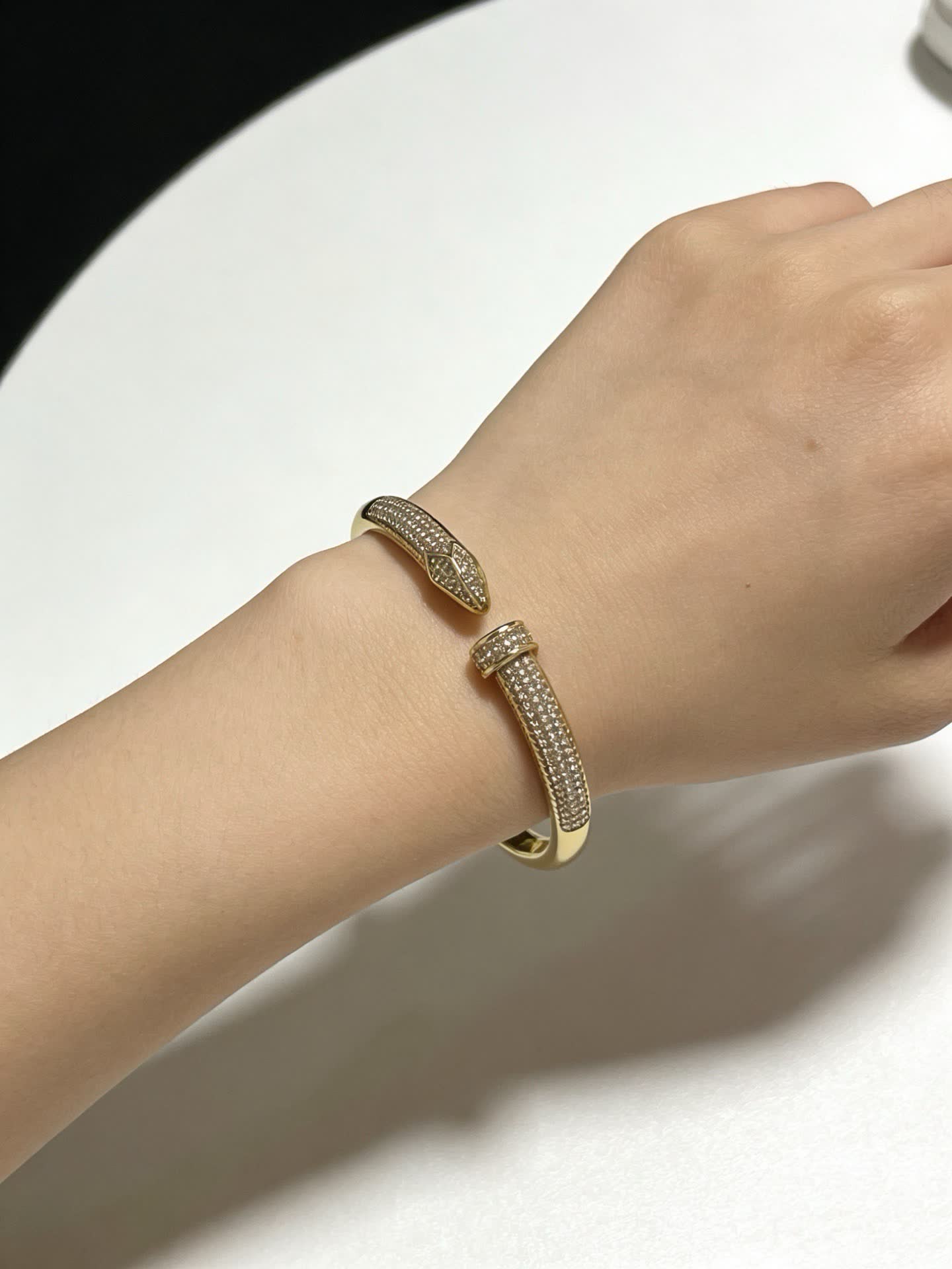 Cartier Gold Diamond Snake Bracelet