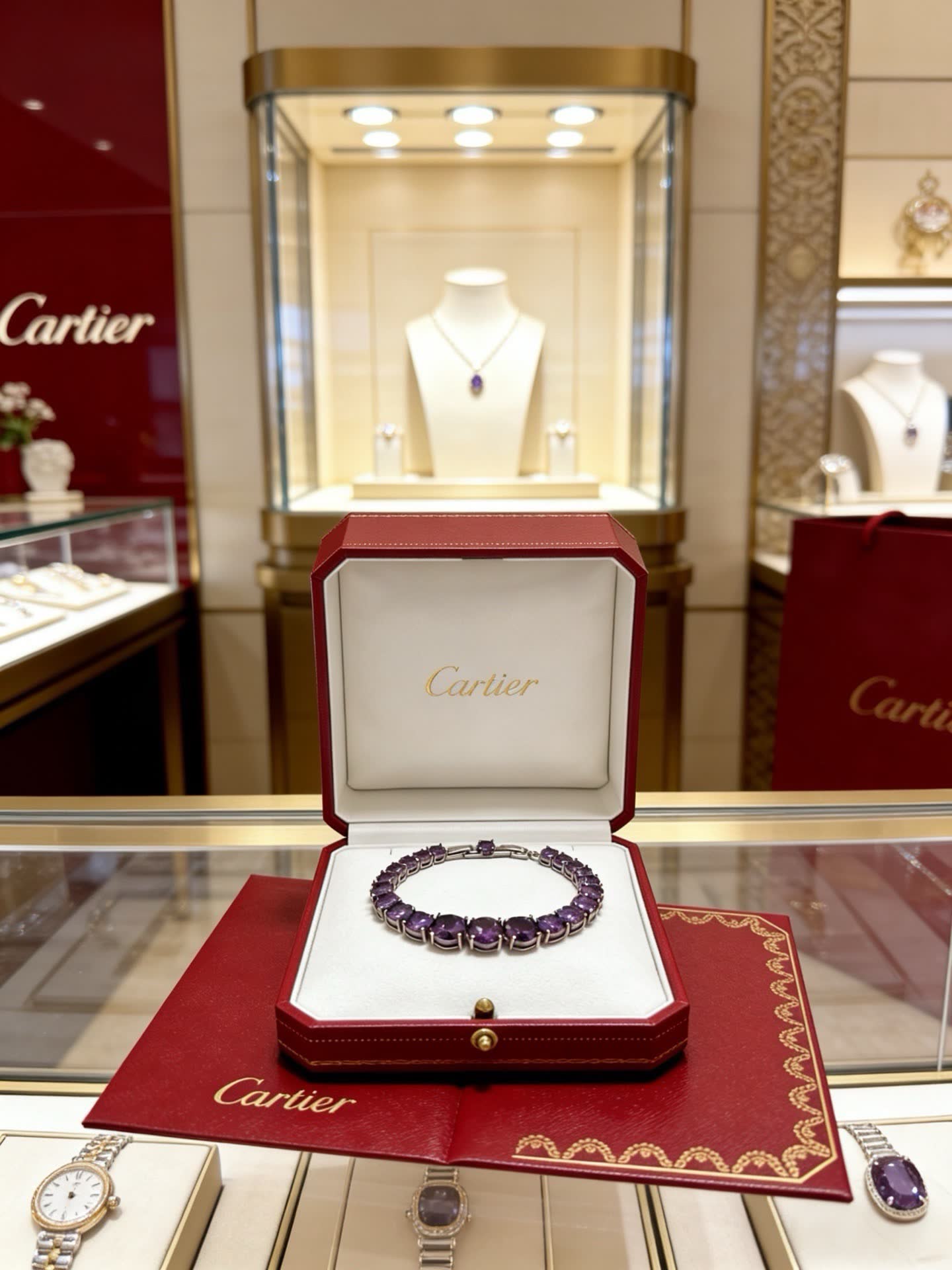 Cartier Purple Gemstone Bracelet