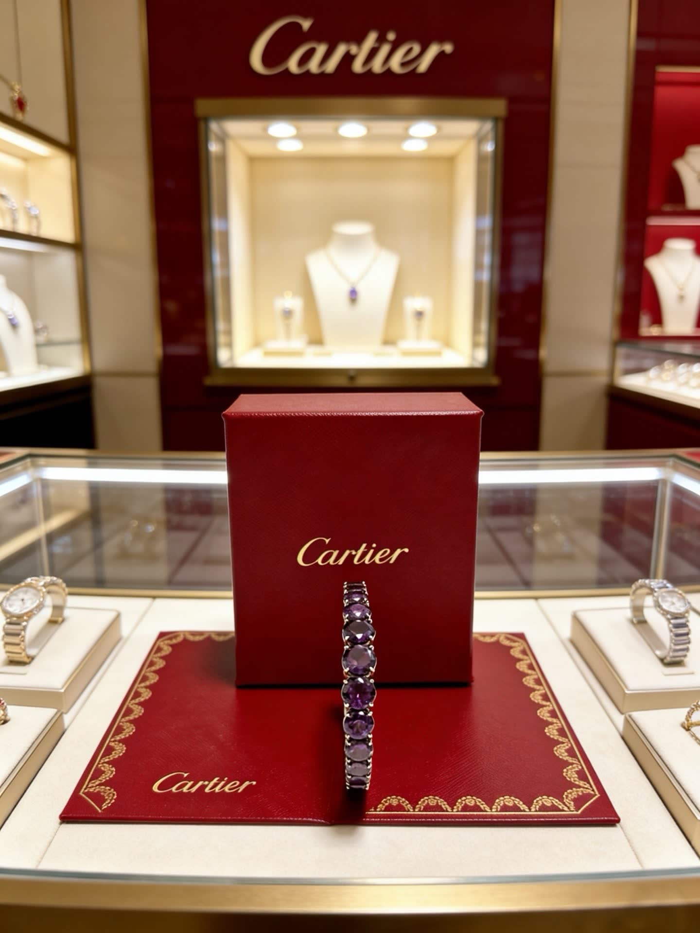 Cartier Purple Gemstone Bracelet