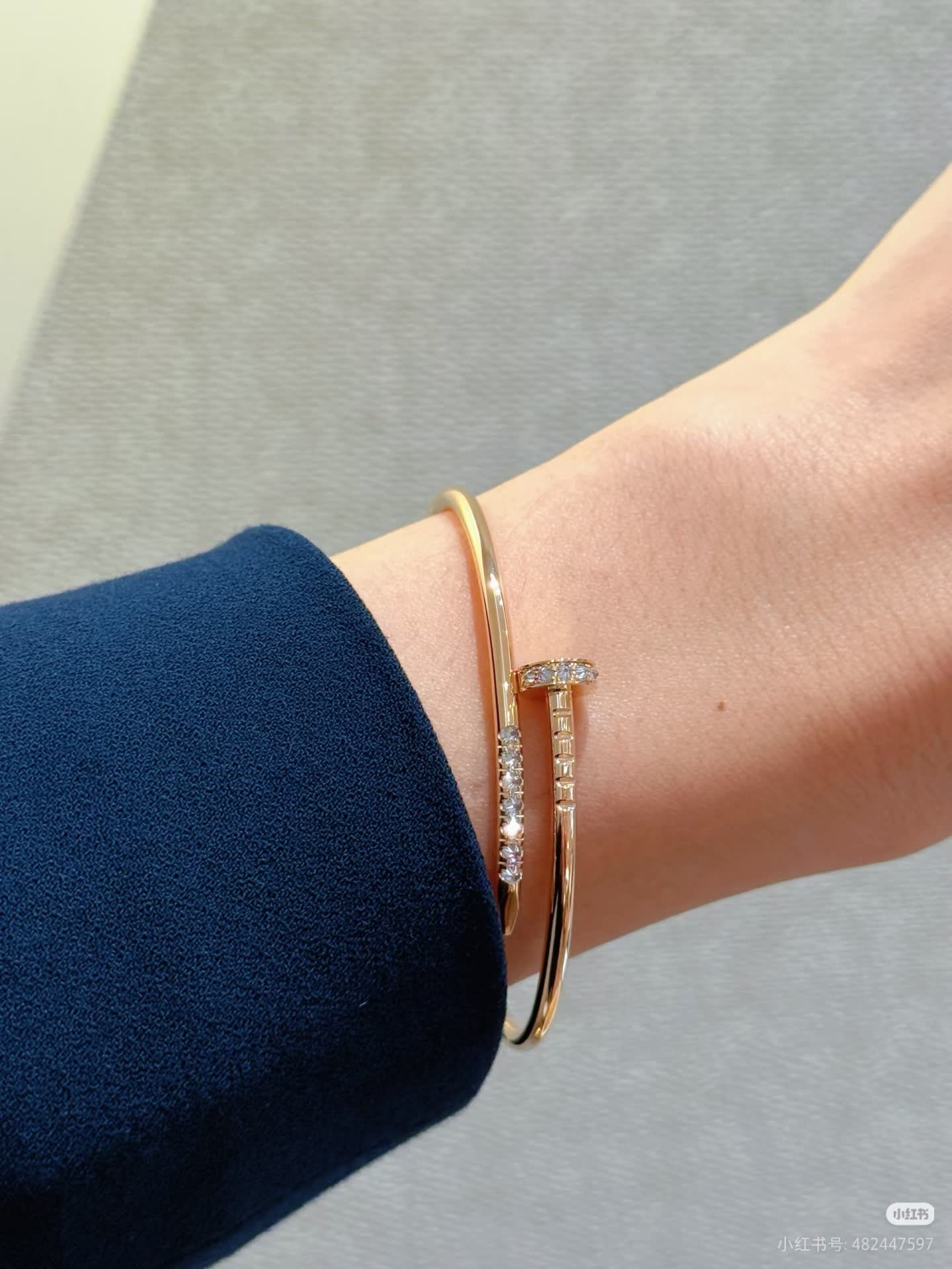 Cartier Elegant Gold and Silver Bangle Bracelets with Gemstones