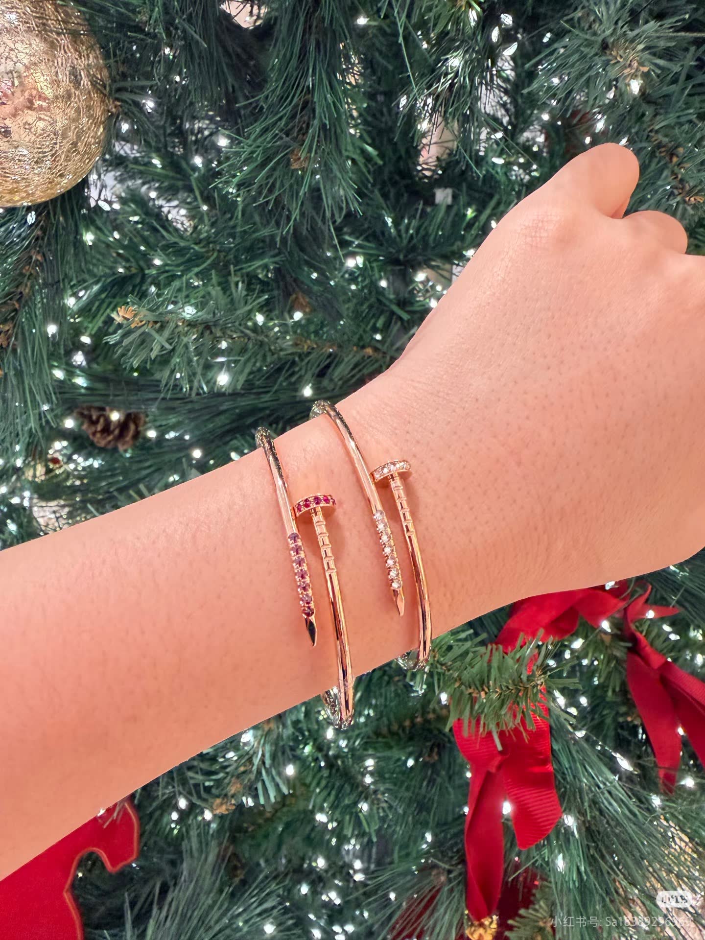 Cartier Elegant Gold and Silver Bangle Bracelets with Gemstones