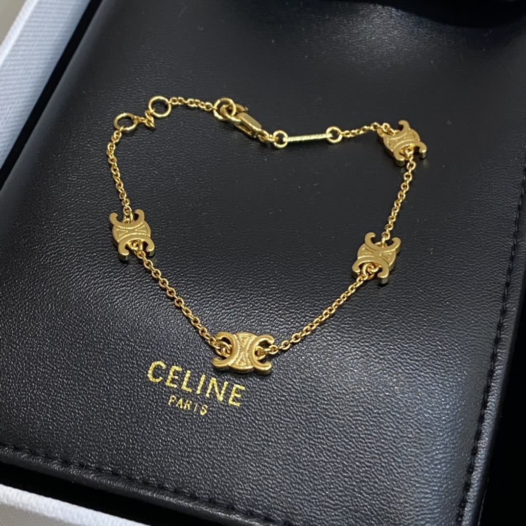Celine Paris Gold Tone Bracelet