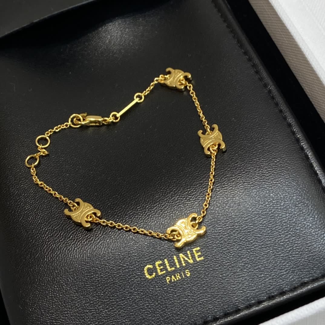 Celine Paris Gold Tone Bracelet