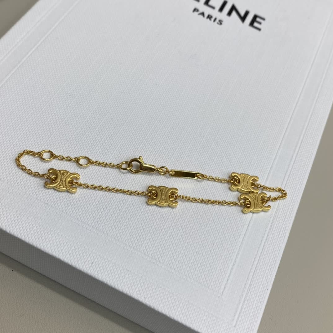 Celine Paris Gold Tone Bracelet