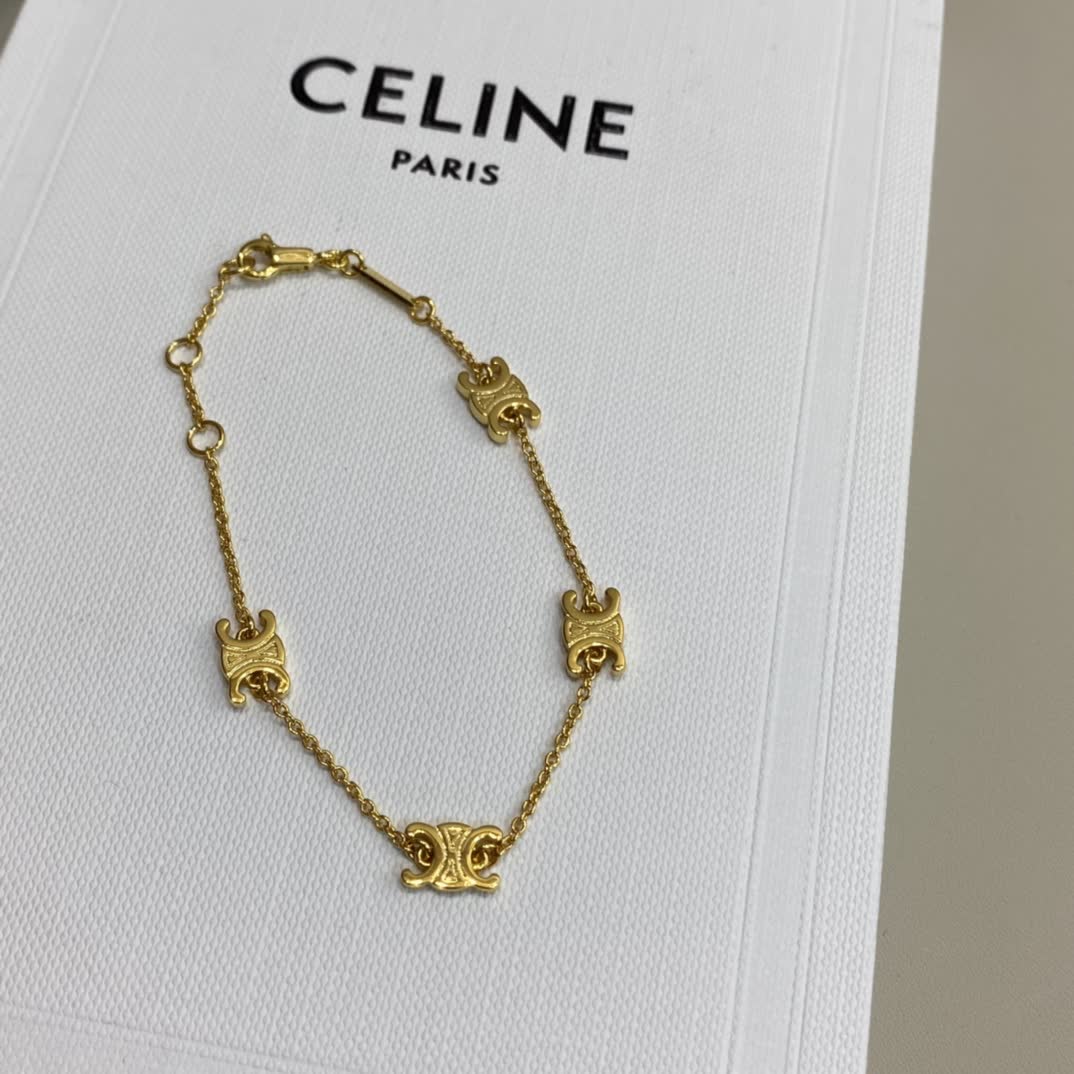 Celine Paris Gold Tone Bracelet