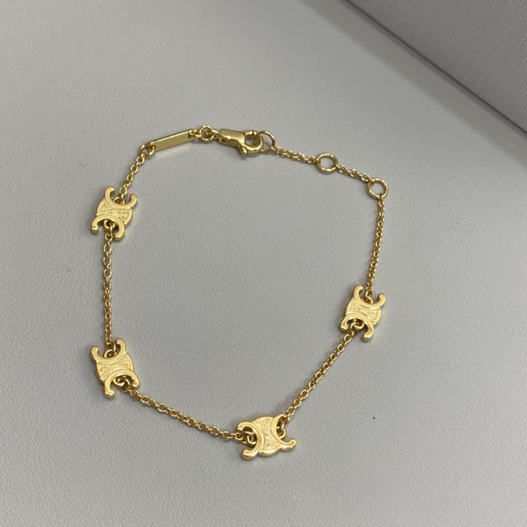 Celine Paris Gold Tone Bracelet