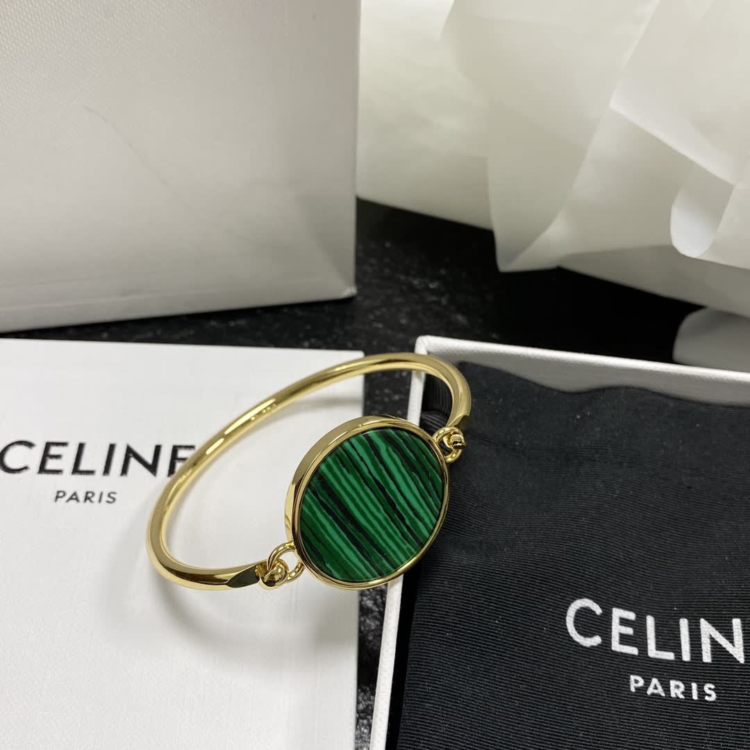 Van Cleef & Arpels Vintage Alhambra Yellow Gold Malachite Bracelet