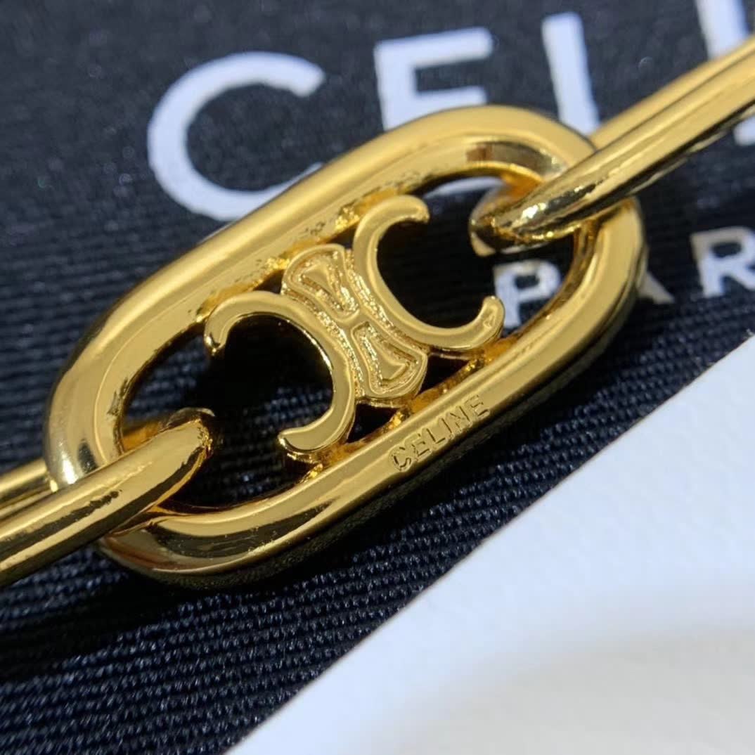 Celine Paris Gold Tone Link Bracelet