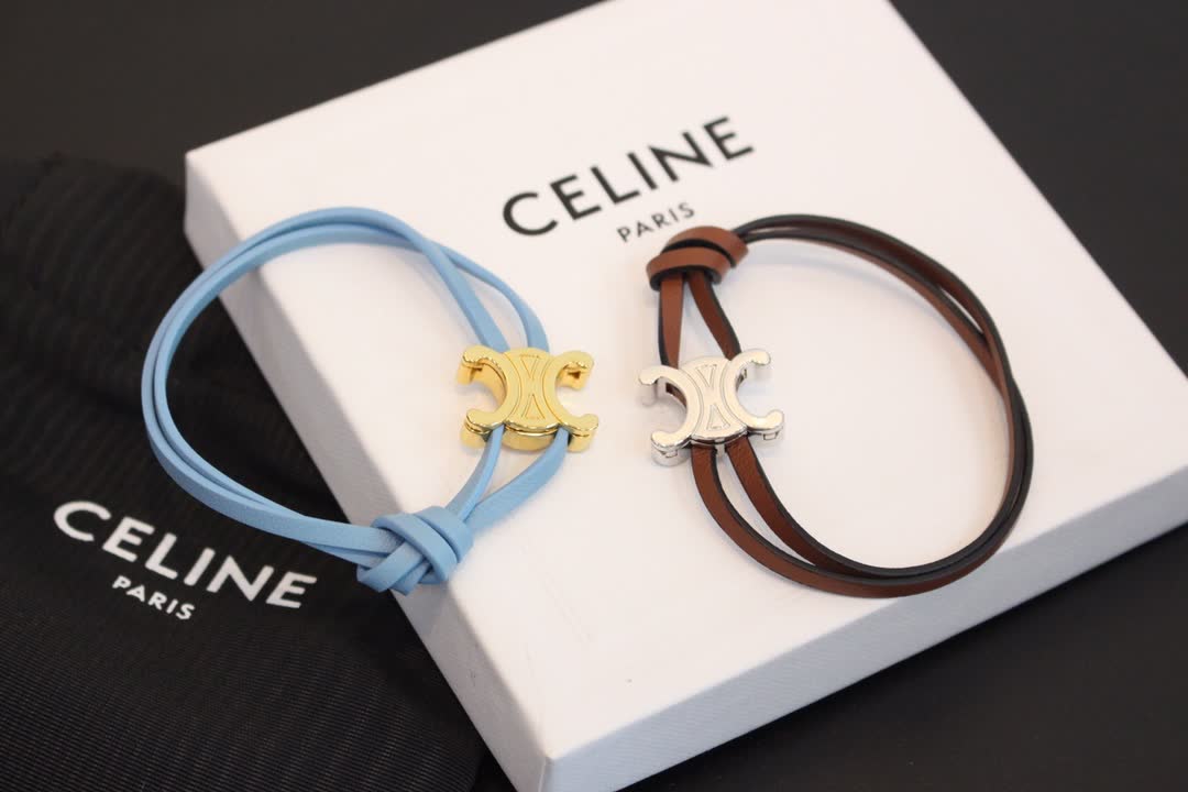 Celine Paris Leather Bracelets