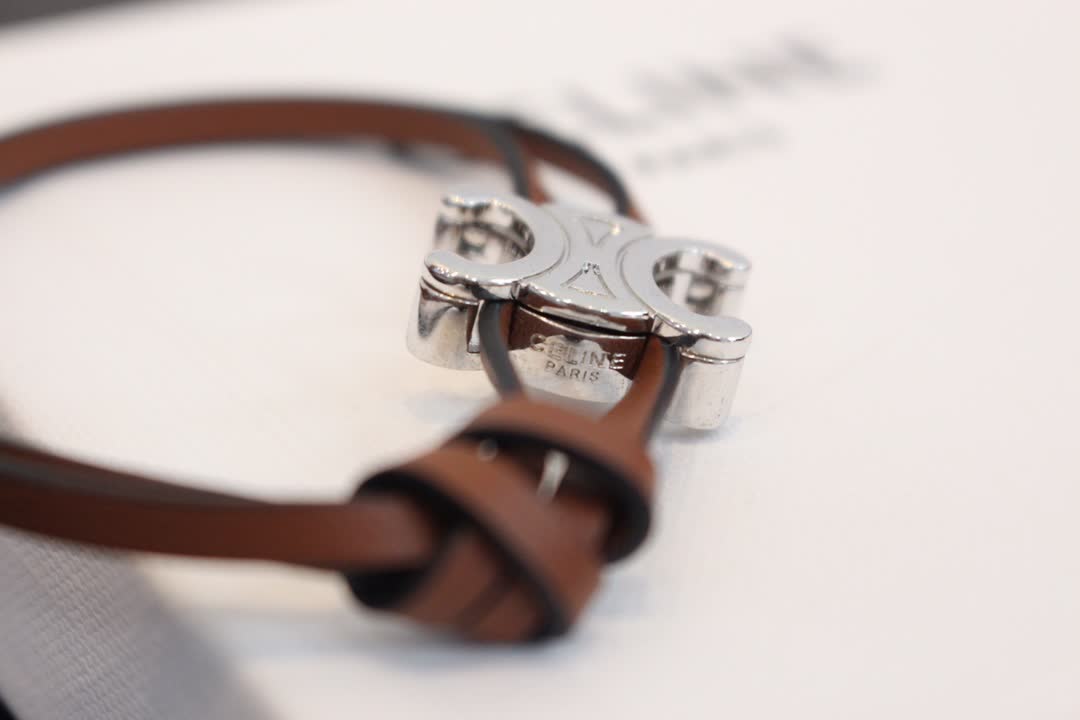 Celine Paris Leather Bracelets