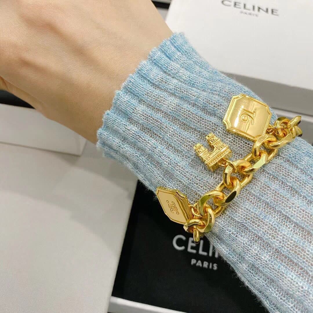 Celine Paris Gold Tone Bracelet