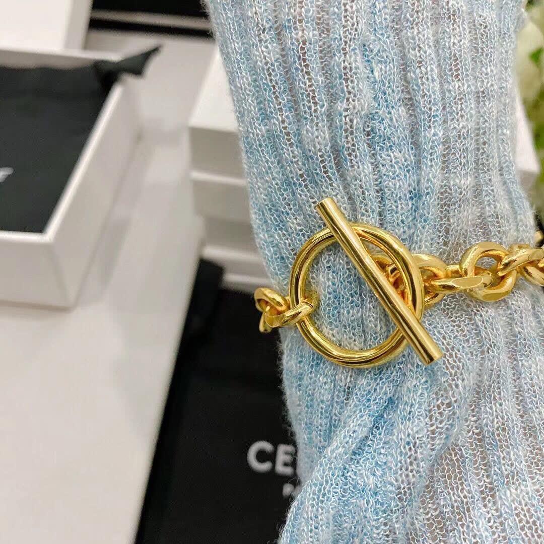Celine Paris Gold Tone Bracelet