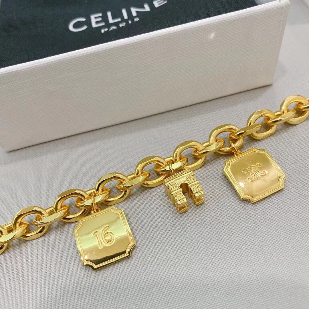 Celine Paris Gold Tone Bracelet