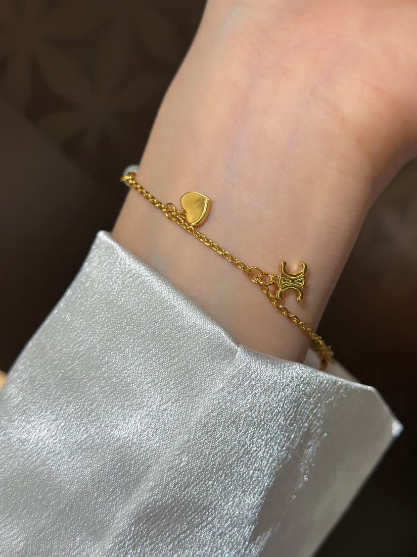 Celine Heart Charm Bracelet