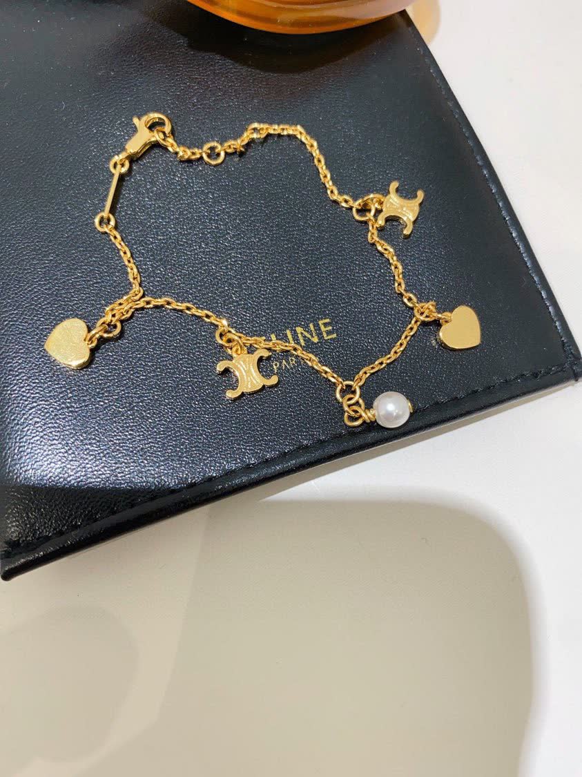 Celine Heart Charm Bracelet
