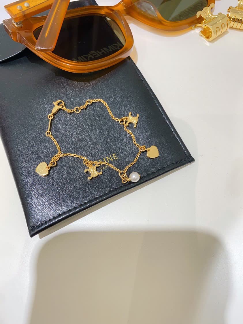 Celine Heart Charm Bracelet