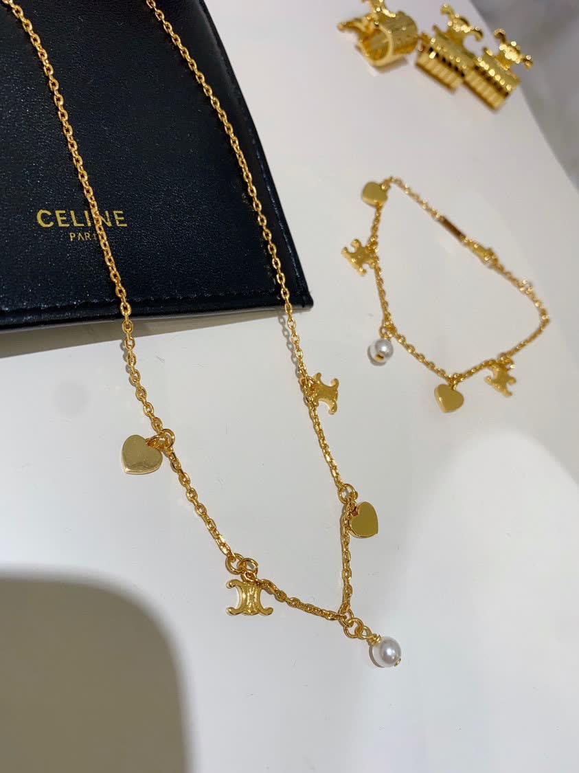 Celine Heart Charm Bracelet