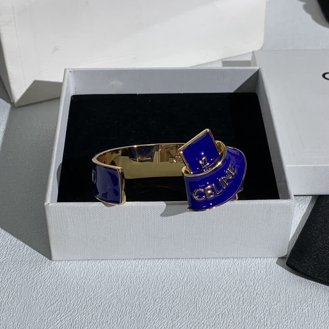 Celine Blue Enamel Bracelet