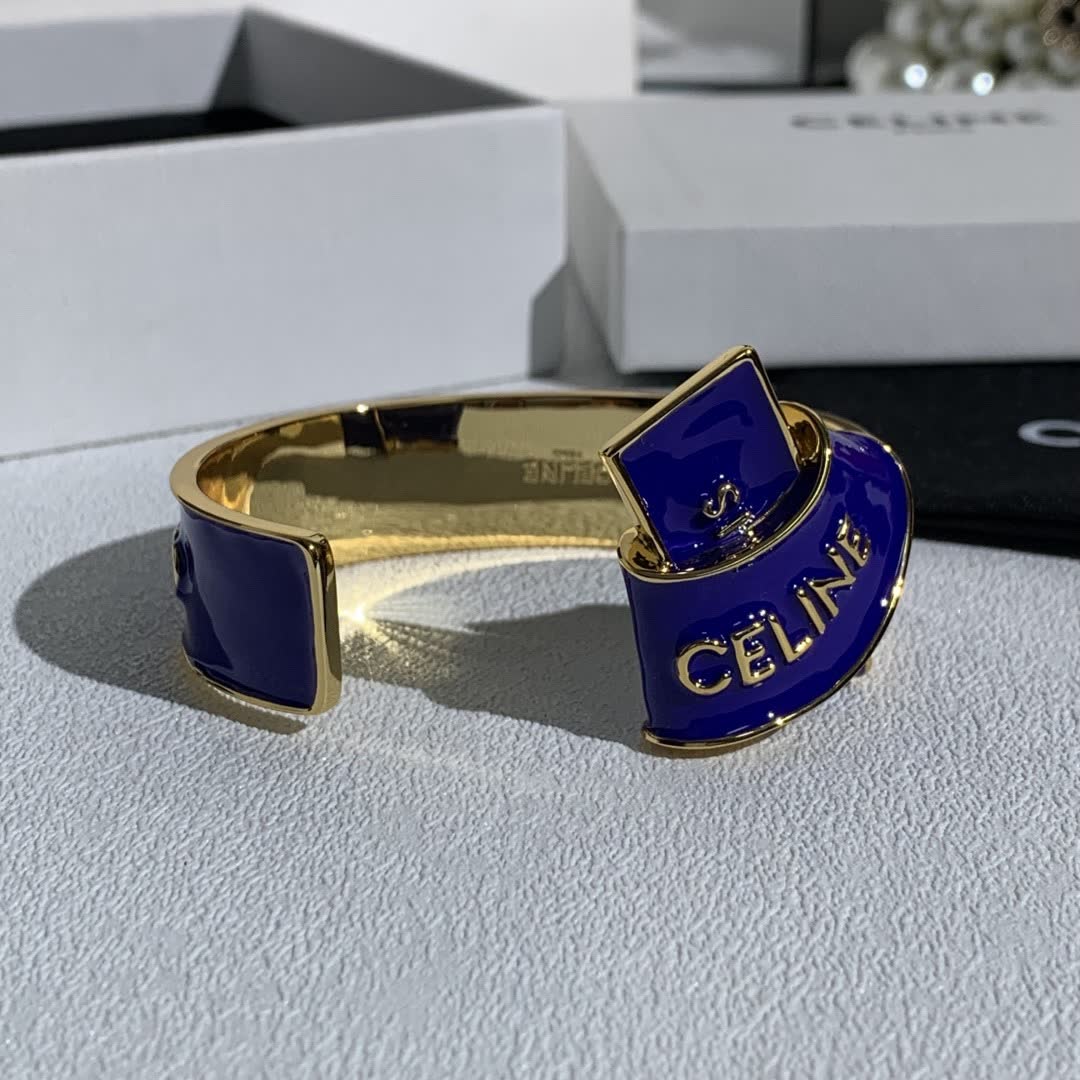 Celine Blue Enamel Bracelet