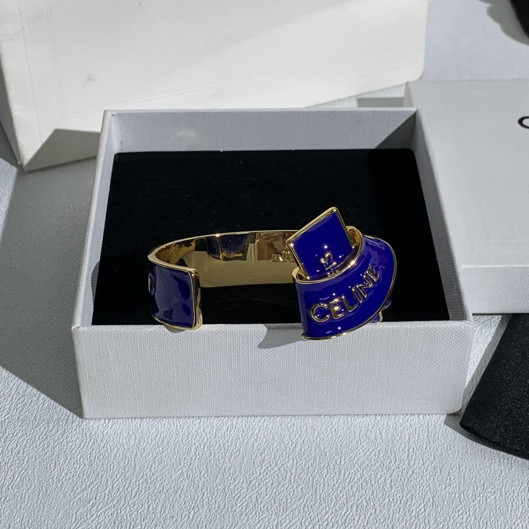 Celine Blue Enamel Bracelet
